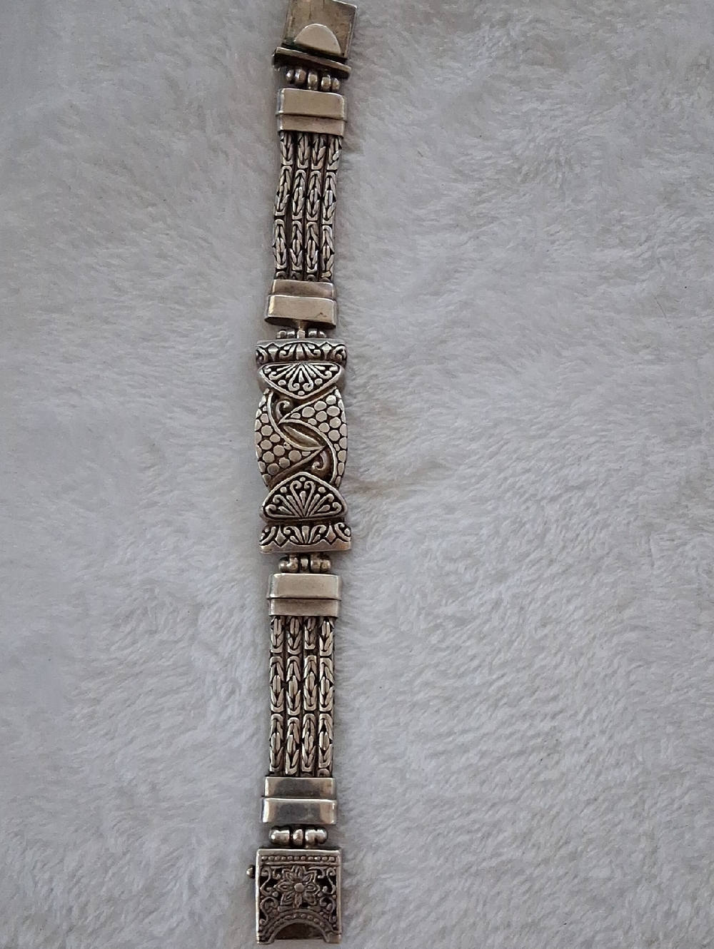 2.5 OZ. Of Sterling-Style  Women's Statement Bracelet Made In Indonesia!